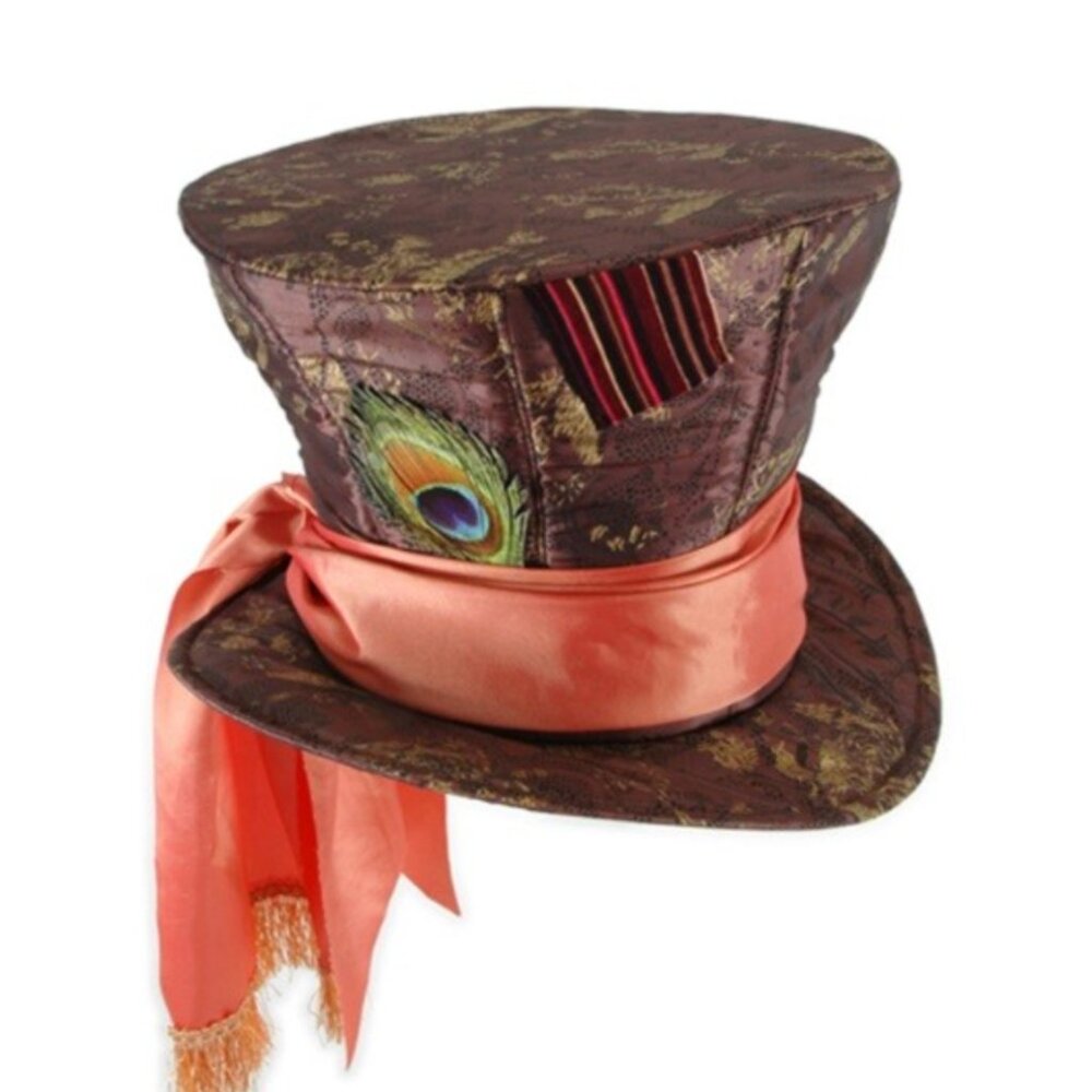 Disney Brown and Orange Mad Hatter Hat HALLOWEEN